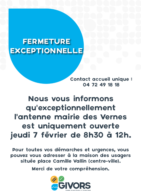 Fermeture mairie annexe