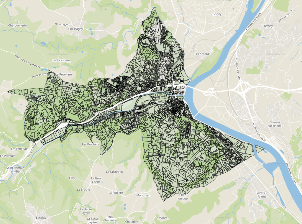 Plan cadastral de Givors