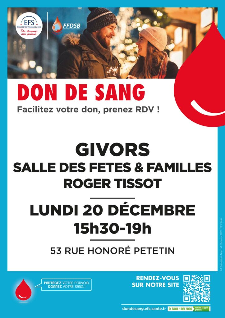 Affiche don du sang 20déc 2021