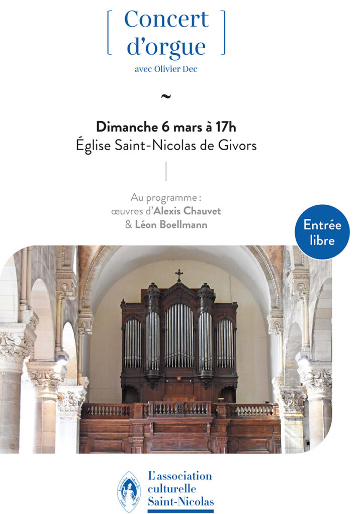 SAINT NICOLAS - Affiche concert mars 2022